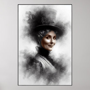 Mysterieuze Victoriaanse Vrouw Portret Kunst Poster