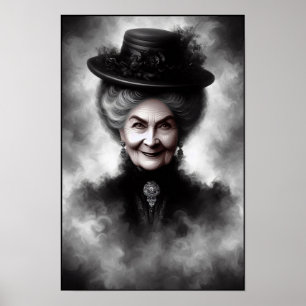 Mysterieuze Victoriaanse Vrouw Portret Kunst Poster