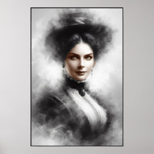 Mysterieuze Victoriaanse Vrouw Portret Kunst Poster