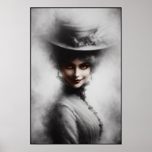 Mysterieuze Victoriaanse Vrouw Portret Kunst Poster