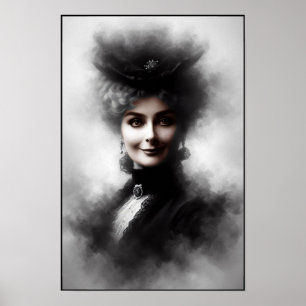 Mysterieuze Victoriaanse Vrouwenportret Kunst Poster