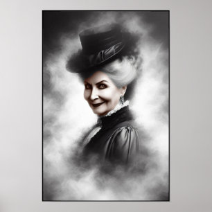 Mysterieuze Victoriaanse Vrouwenportretkunst Poster