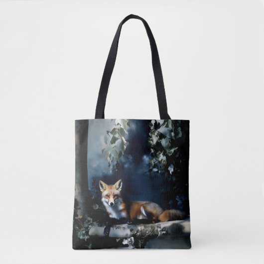 Mysterieuze vos in de Bossen Tote Bag (Voorkant)