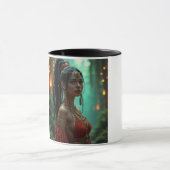 Mysterieuze vrouw en goud mok (Midden)