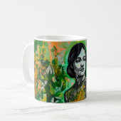 mysterieuze vrouw koffiemok (Voorkant links)