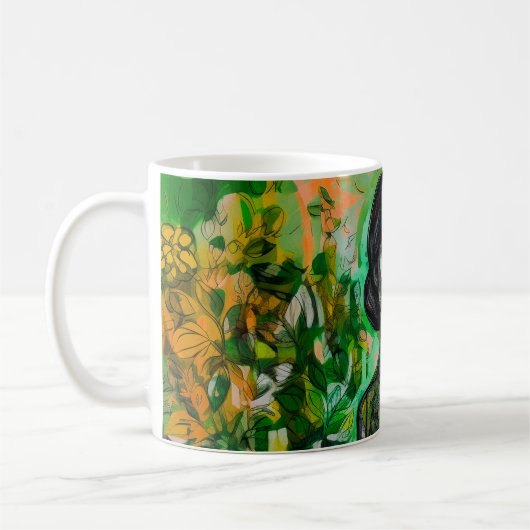 mysterieuze vrouw koffiemok (Links)