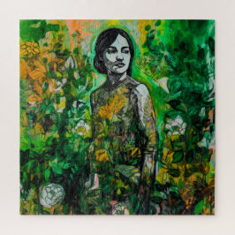 mysterieuze vrouw legpuzzel