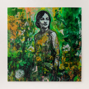 mysterieuze vrouw legpuzzel