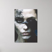 Mysterieuze vrouw met Raven Canvas Afdruk (Voorkant)