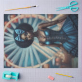 Mysterieuze vrouw op het carnaval - Decoupage Tissuepapier (Craft)