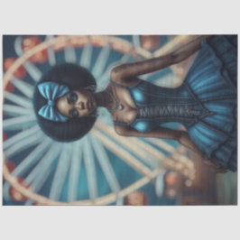 Mysterieuze vrouw op het carnaval - Decoupage Tissuepapier