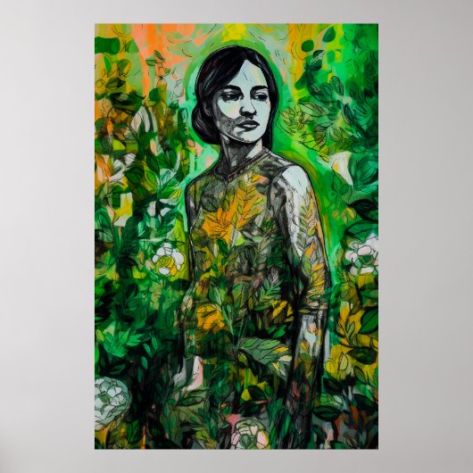 mysterieuze vrouw poster (Voorkant)