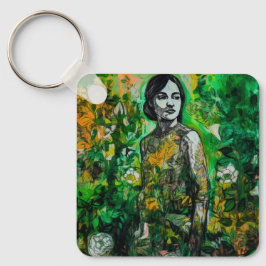 mysterieuze vrouw sleutelhanger