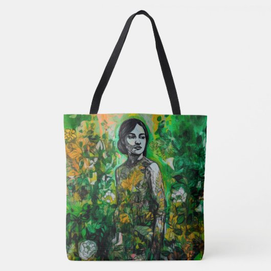 mysterieuze vrouw tote bag (Voorkant)