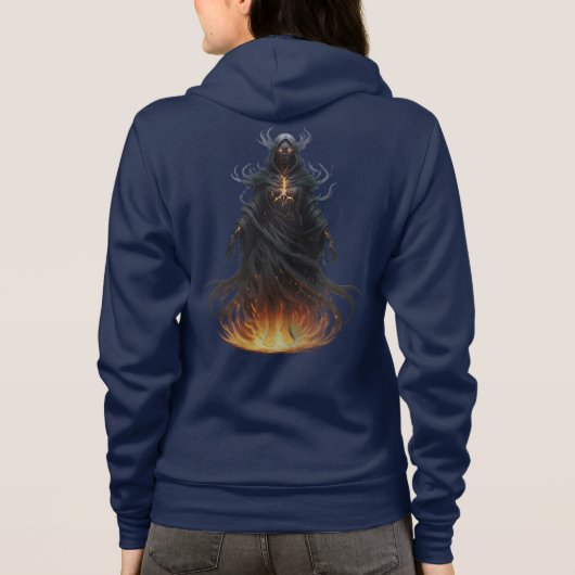 Mysterieuze Warlock van de Inferno Zip Hoodie (Achterkant)