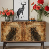 Mysterieuze Wise Uil Script Decoupage Print Tissuepapier