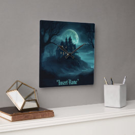 mysterieuze zeekust vierkante klok