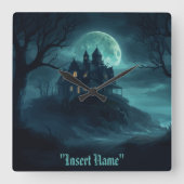 mysterieuze zeekust vierkante klok (Voorkant)