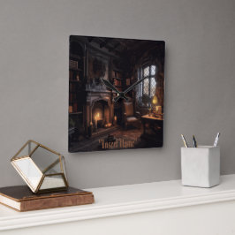 mysterieuze zeekust vierkante klok