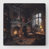 mysterieuze zeekust vierkante klok (Voorkant)