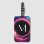 Mysterieuze zwart gat Trifold Wallet met Monogram Bagagelabel (Voorkant (verticaal))