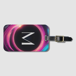 Mysterieuze zwart gat Trifold Wallet met Monogram Bagagelabel