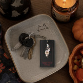 Mysterieuze Zwarte Elegante Suiker Schedel Portret Sleutelhanger