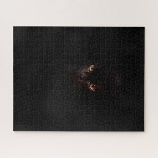 Mysterieuze zwarte kat het hardst legpuzzel (Horizontaal)