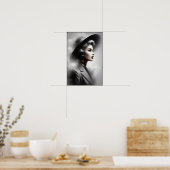 Mysterious 1940's Female Portrait Art Poster (Keuken)