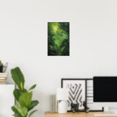 Mysterious Alien Forest Landscape Poster (Thuiskantoor)