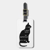 Mysterious als Cat Edgar Allan Poe Quote Bagagelabel (Voorkant verticaal)