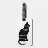 Mysterious als Cat Edgar Allan Poe Quote Bagagelabel (Achterkant verticaal)