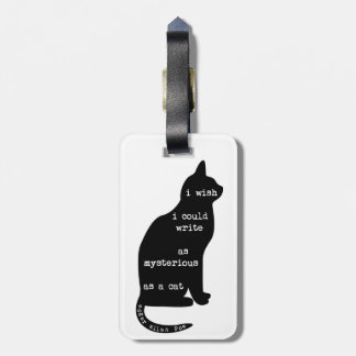 Mysterious als Cat Edgar Allan Poe Quote Bagagelabel