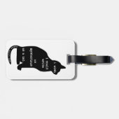 Mysterious als Cat Edgar Allan Poe Quote Bagagelabel (Achterkant horizontaal)