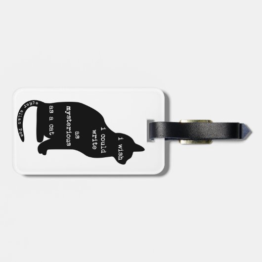 Mysterious als Cat Edgar Allan Poe Quote Bagagelabel (Achterkant horizontaal)