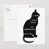 Mysterious als Cat Edgar Allan Poe Quote Briefkaart (Voorkant / Achterkant)