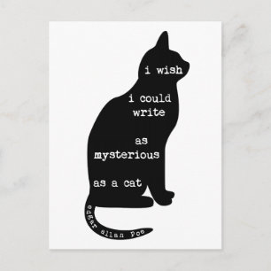 Mysterious als Cat Edgar Allan Poe Quote Briefkaart