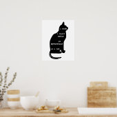 Mysterious als Cat Edgar Allan Poe Quote Poster (Keuken)
