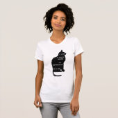 Mysterious als Cat Edgar Allan Poe Quote T-shirt (Voorkant volledig)