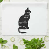 Mysterious als Cat Edgar Allan Poe Quote Theedoek (Gevouwen)