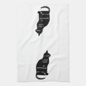 Mysterious als Cat Edgar Allan Poe Quote Theedoek (Verticaal)