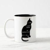 Mysterious als Cat Edgar Allan Poe Quote Tweekleurige Koffiemok (Links)