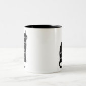 Mysterious als Cat Edgar Allan Poe Quote Tweekleurige Koffiemok (Center)