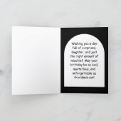 Mysterious black birthday cat kaart (Binnen)