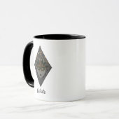 Mysterious Bronze and Black Glitter Masquerade Mok (Voorkant links)