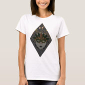 Mysterious Bronze and Black Glitter Masquerade T-shirt (Voorkant)
