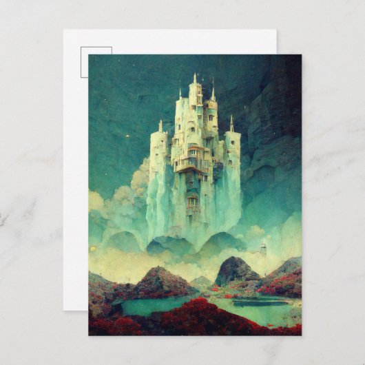Mysterious Castle Fantasy Art Briefkaart (Voorkant / Achterkant)