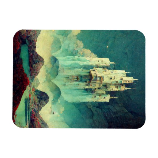 Mysterious Castle Fantasy Art Magneet (Horizontaal)