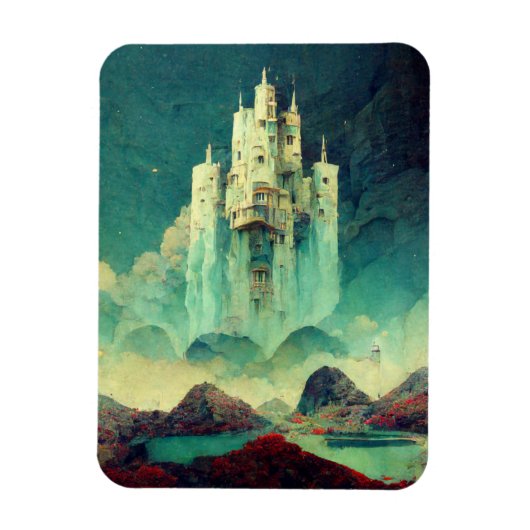 Mysterious Castle Fantasy Art Magneet (Verticaal)