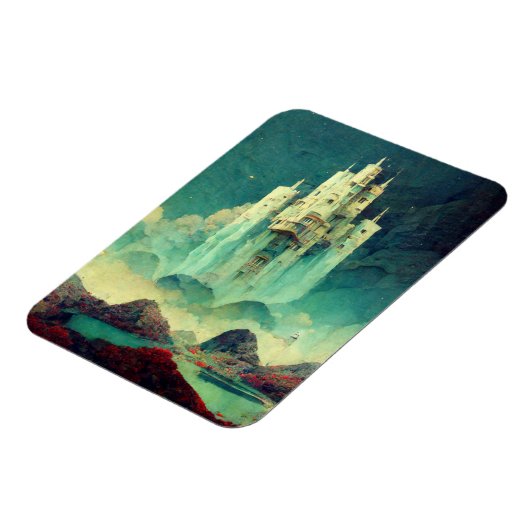 Mysterious Castle Fantasy Art Magneet (Linkerzijde)